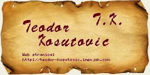Teodor Košutović vizit kartica